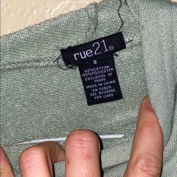 Cross-Tie Cropped Hoodie💚 - Picture 5 of 5